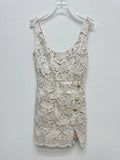 Lace Slash Neck Party Dress -Guocali