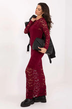 Long Sleeve Lace Maxi Dress Elegant Style - Guocali