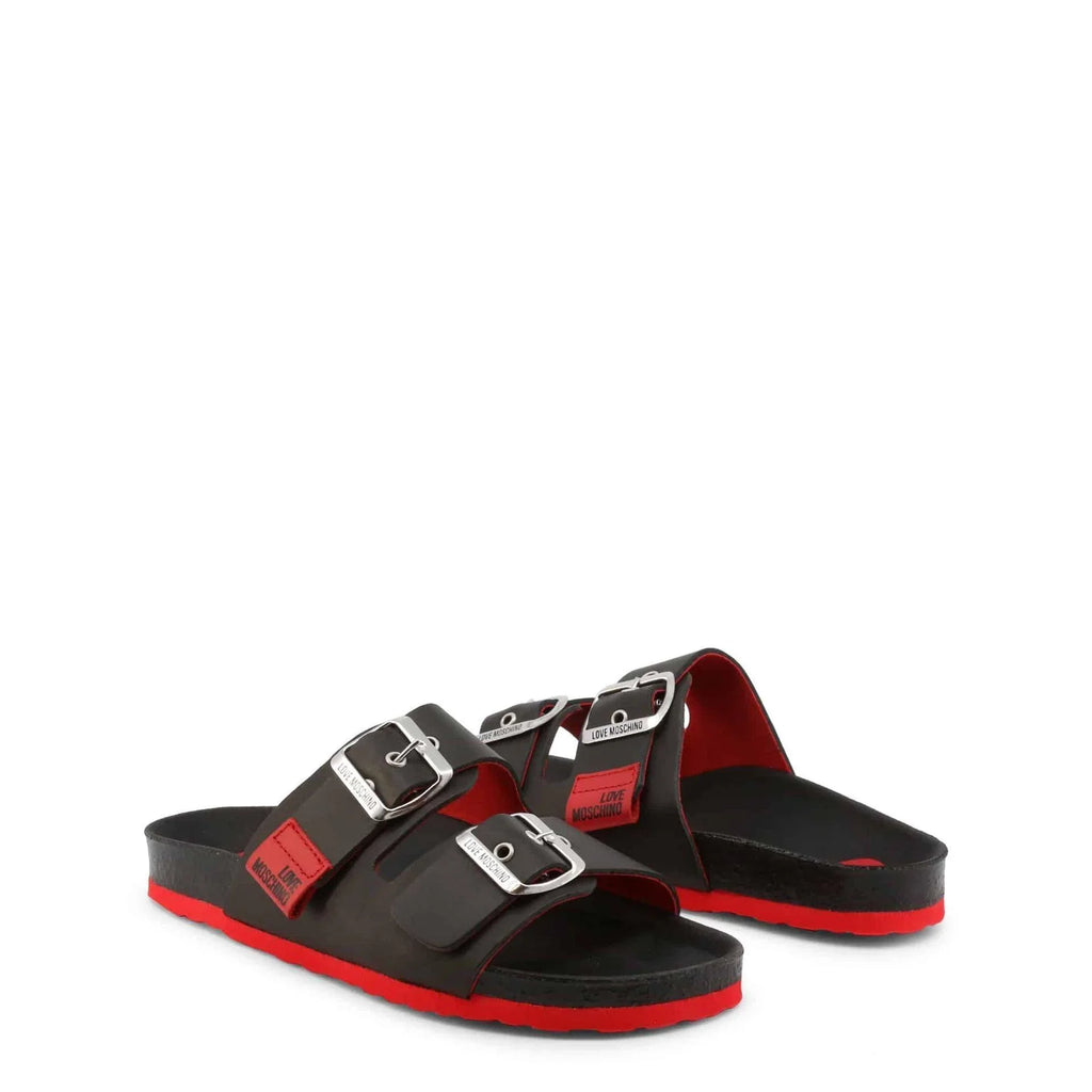 Women Sandals - Flat Shoes - Leather
