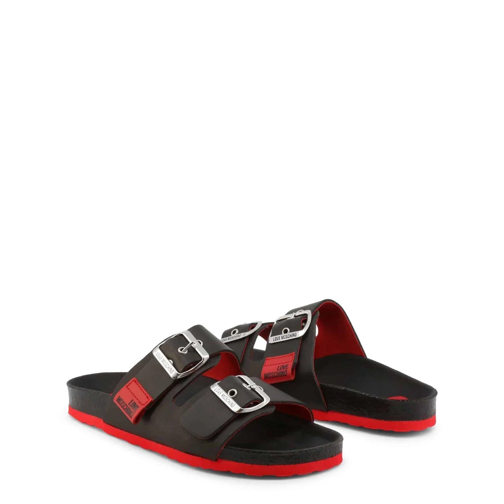 Women Sandals - Flat Shoes - Leather