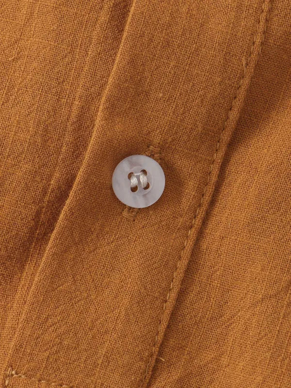 Men Casual Cotton Mandarin Collar Shirt – Breathable - Blue -Guocali