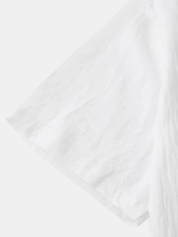 Men Casual Cotton Mandarin Collar Shirt – Breathable - Blue -Guocali