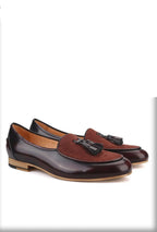 Men Casual Tassel Apron Toe Dress Loafers - Slip-On Formal Dress Shoes