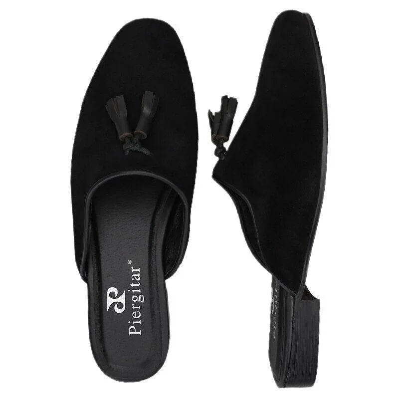 Men Casual Tassel Slipper Dress Loafers - Slip-On Slipper Loafers