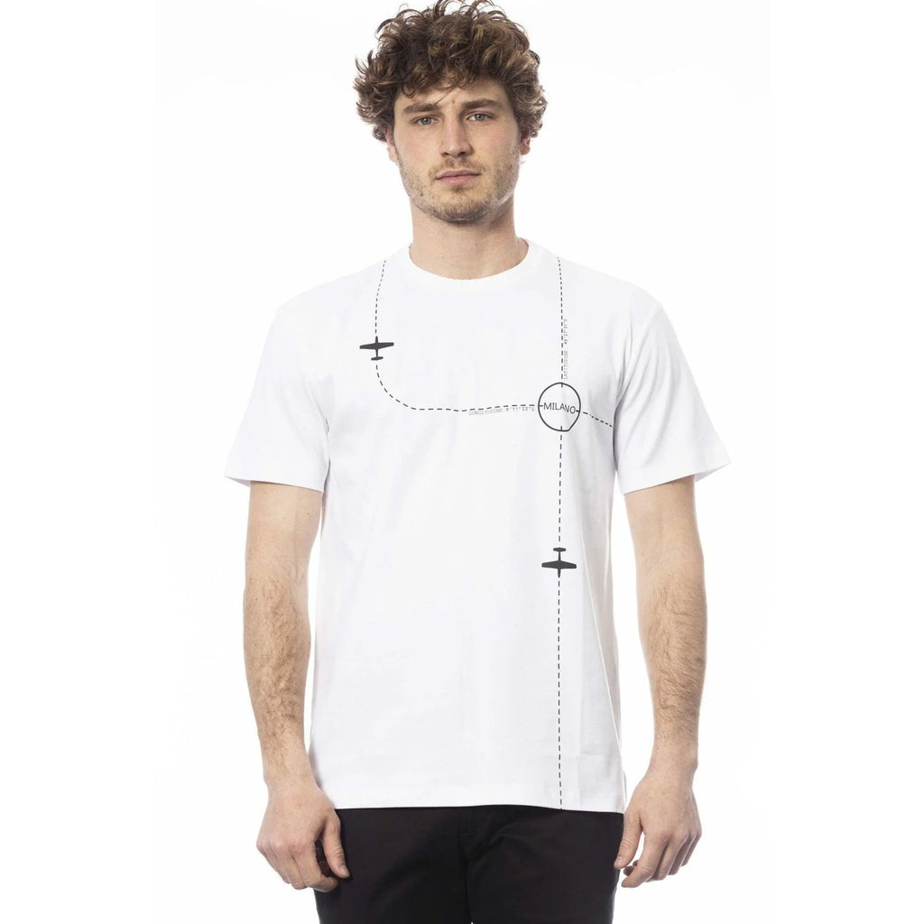 Men Crew-Neck Short-Sleeves T-Shirt – Breathable - White -Guocali
