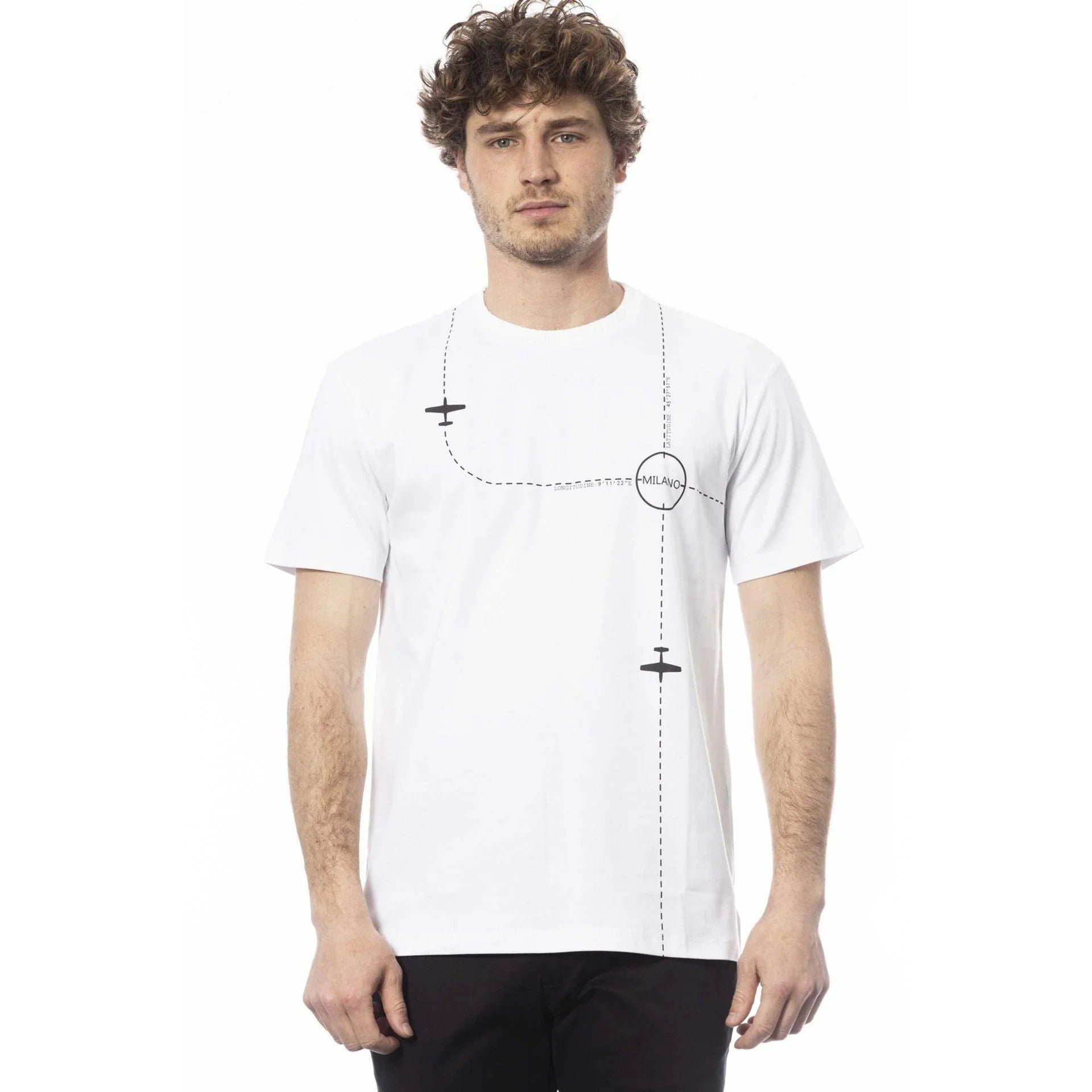 Men Crew-Neck Short-Sleeves T-Shirt – Breathable - White -Guocali