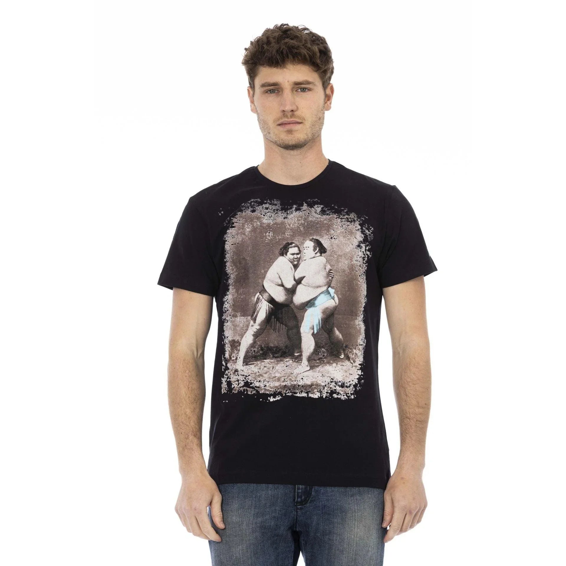 Men Crew-Neck Short-Sleeves T-Shirt – Breathable - Black -Guocali