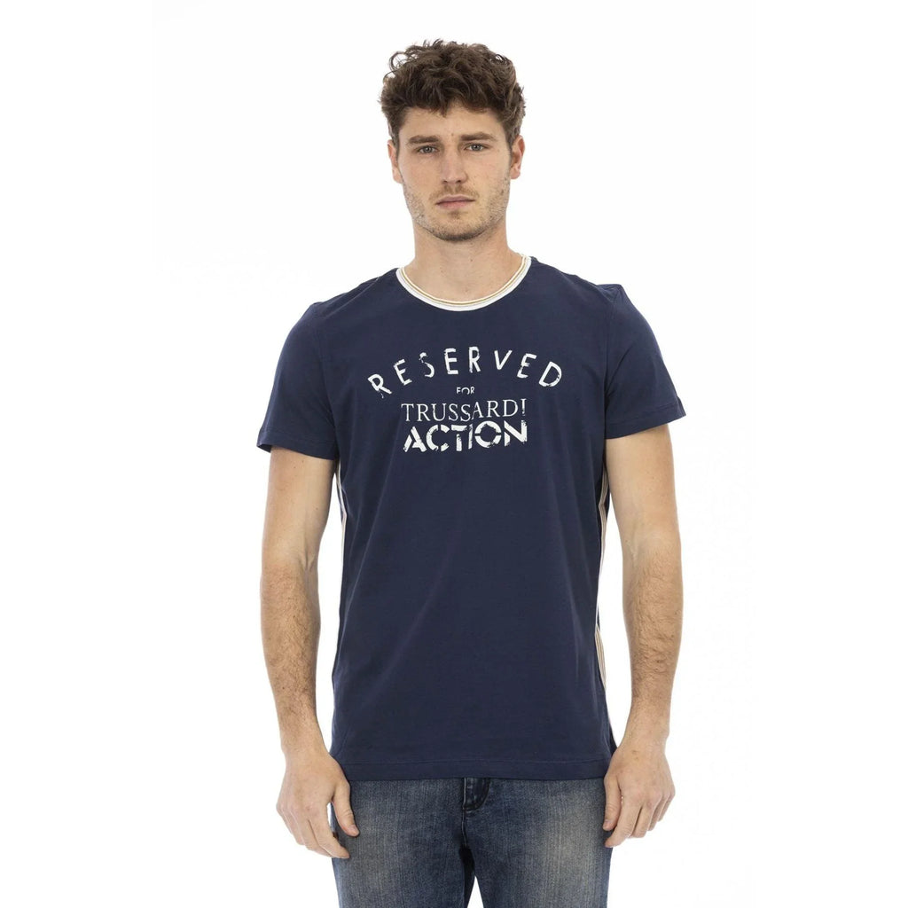 Men Crew-Neck Short-Sleeves T-Shirt – Breathable - Navy, Blue -Guocali