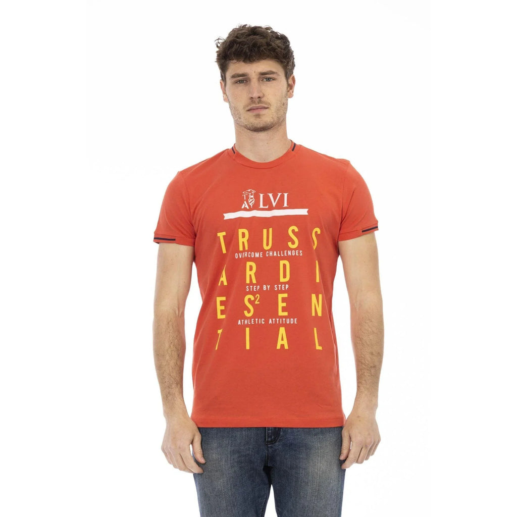 Men Crew-Neck Short-Sleeves T-Shirt – Breathable - Orange, Yellow -Guocali