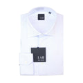 Men Long Sleeves Cotton Dress Shirt – Breathable, White