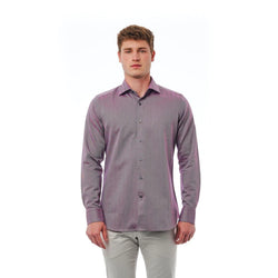 Men Long Sleeves Cotton Slim Fit Dress Shirt – Breathable, Gray - Guocali