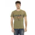 Men Round-Neck Short-Sleeves T-Shirt – Breathable - Green -Guocali