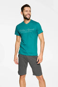 Men’S Pajama Shorts Set – Solid, Gray