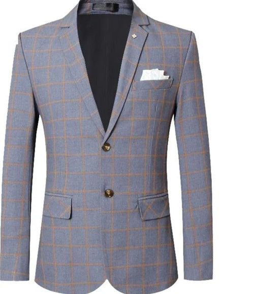 Men's Suit Jacket - Breathable Blazer, Red, Gray
