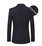 Men's Suit Jacket - Breathable Blazer, Red, Gray