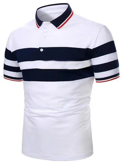 Men Short Sleeves Polo Shirt – Quick-Drying, Navy - Guocali
