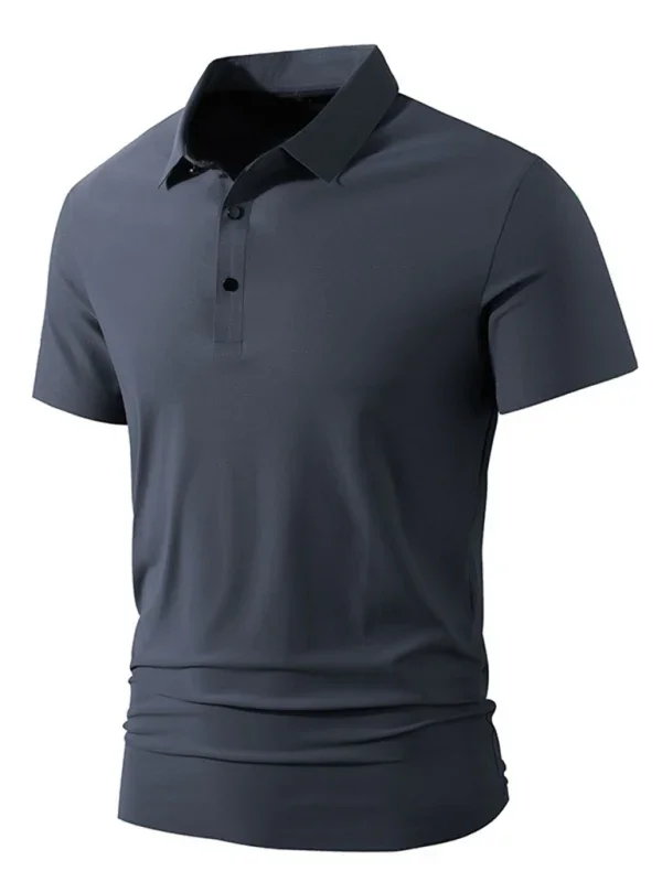 Men Short Sleeves Polo Shirt – Stretchable - White -Guocali