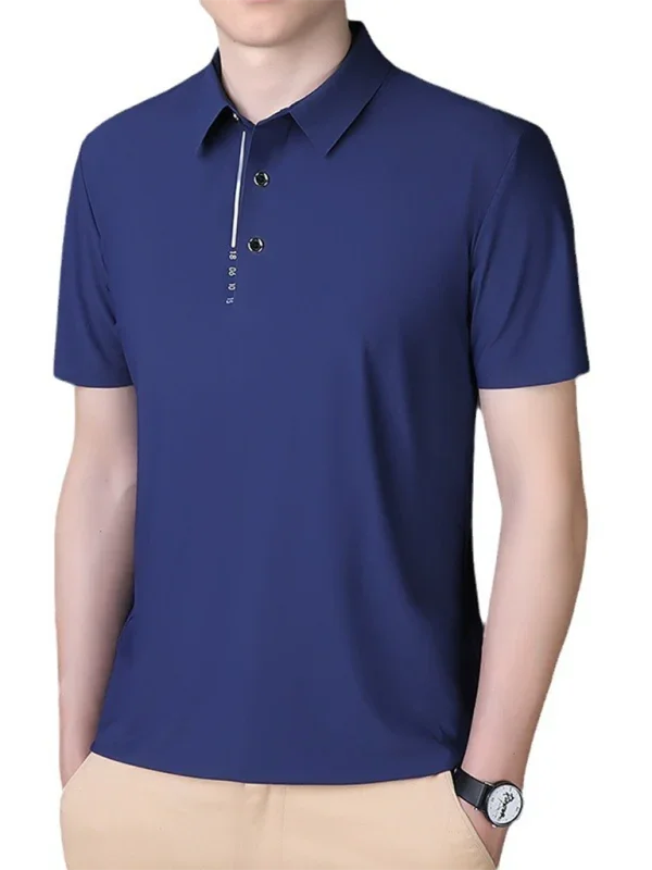 Men Short Sleeves Polo Shirt – Stretchable - Green, Black -Guocali