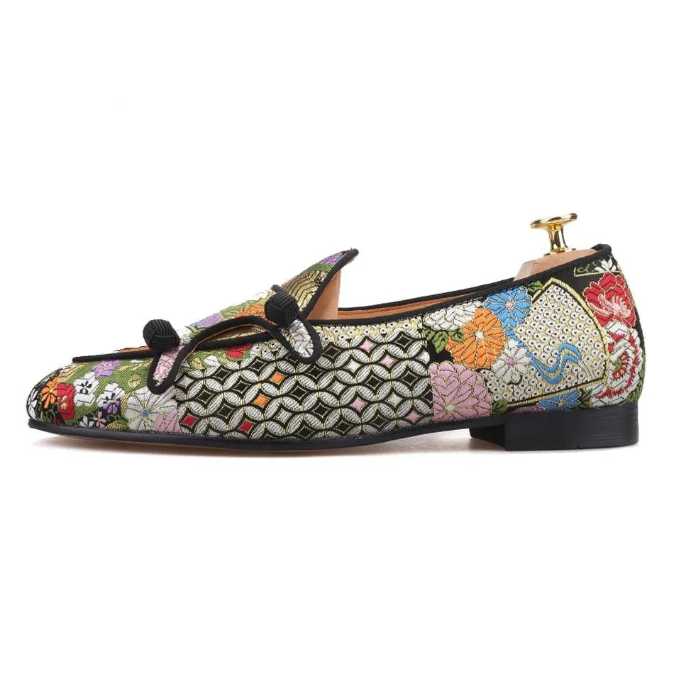 Men Slipper Dress Loafers - Straps Buckles Monk Strap Formal Dress Shoes