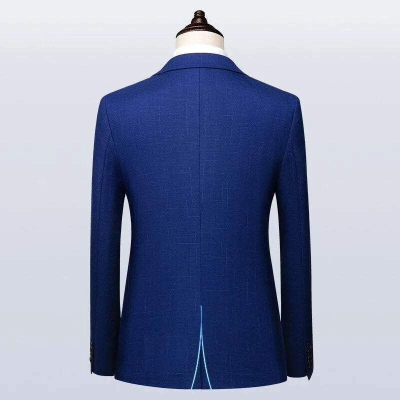 Elegant Men’s Suit - Solid Single-Breasted