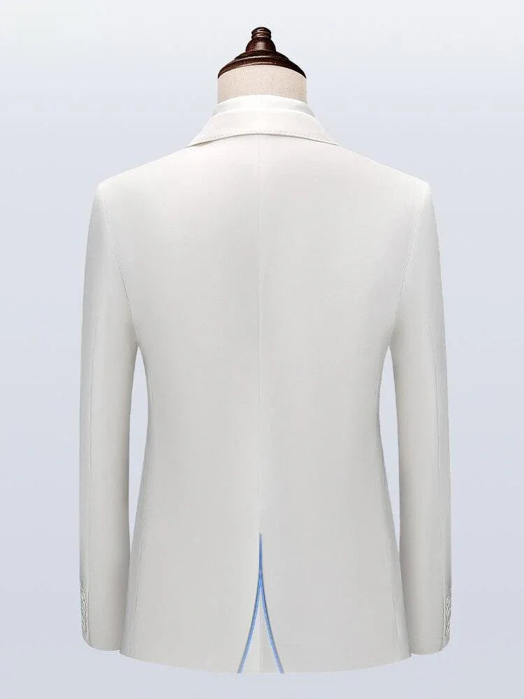 Elegant Men’s Suit - Solid Single-Breasted