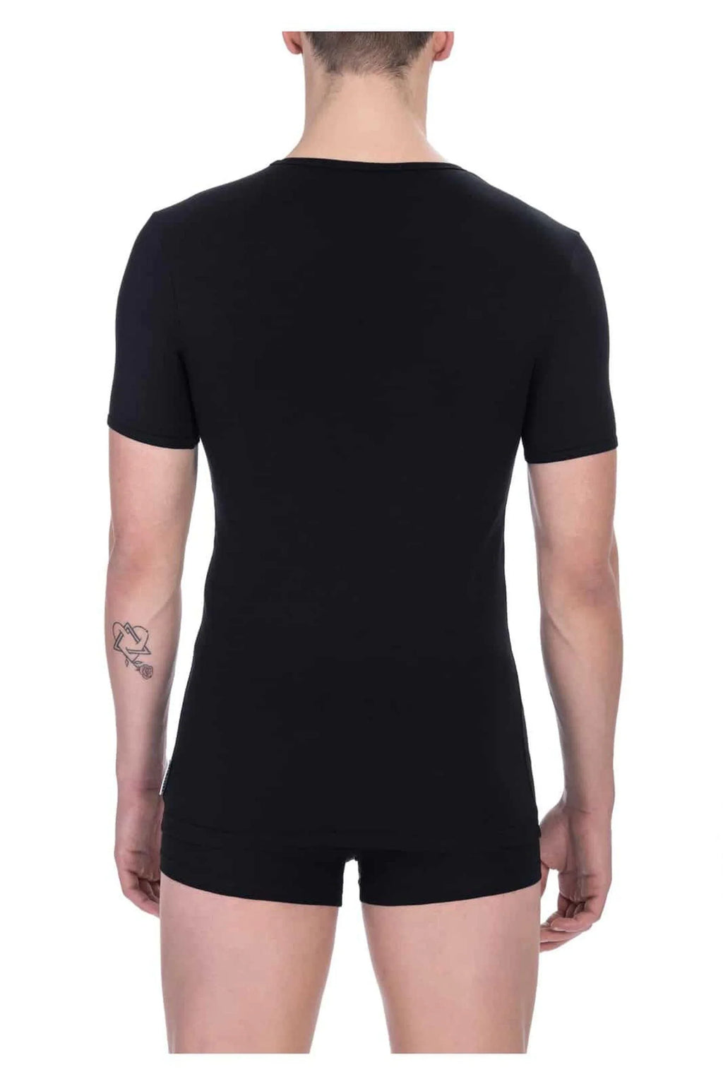 Men Underwear T-Shirts - Stretchable - Short-Sleeves Black -Guocali