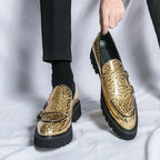 Men's Chunky Monk Strap Dress Loafers – Loafers | GUOCALI – view 5