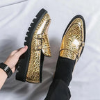 Men's Chunky Monk Strap Dress Loafers – Loafers | GUOCALI – view 6