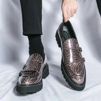 Men's Chunky Monk Strap Dress Loafers – Loafers | GUOCALI – view 7