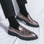 Men's Chunky Monk Strap Dress Loafers – Loafers | GUOCALI – view 8