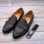 Men's Gradient Slip-On Monk Strap Dress Loafers – Monk Strap Shoes | GUOCALI – view 5