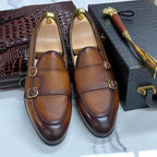 Men's Gradient Slip-On Monk Strap Dress Loafers – Monk Strap Shoes | GUOCALI – view 7