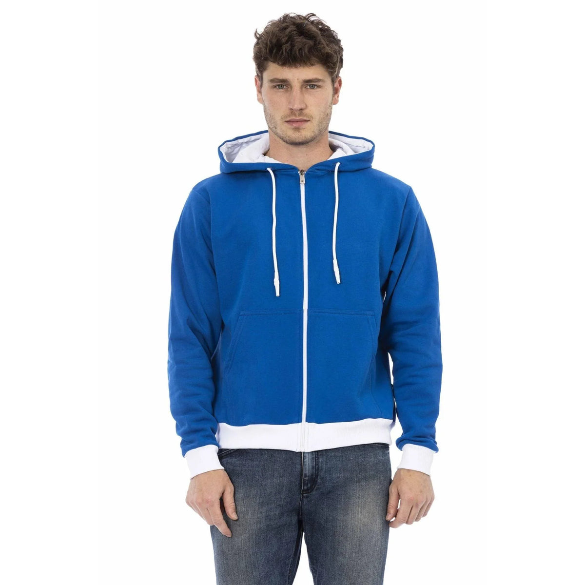 Men's Hoodie Baldinini Trend Full-Zip Kangaroo Pocket Navy – Hoodie | GUOCALI