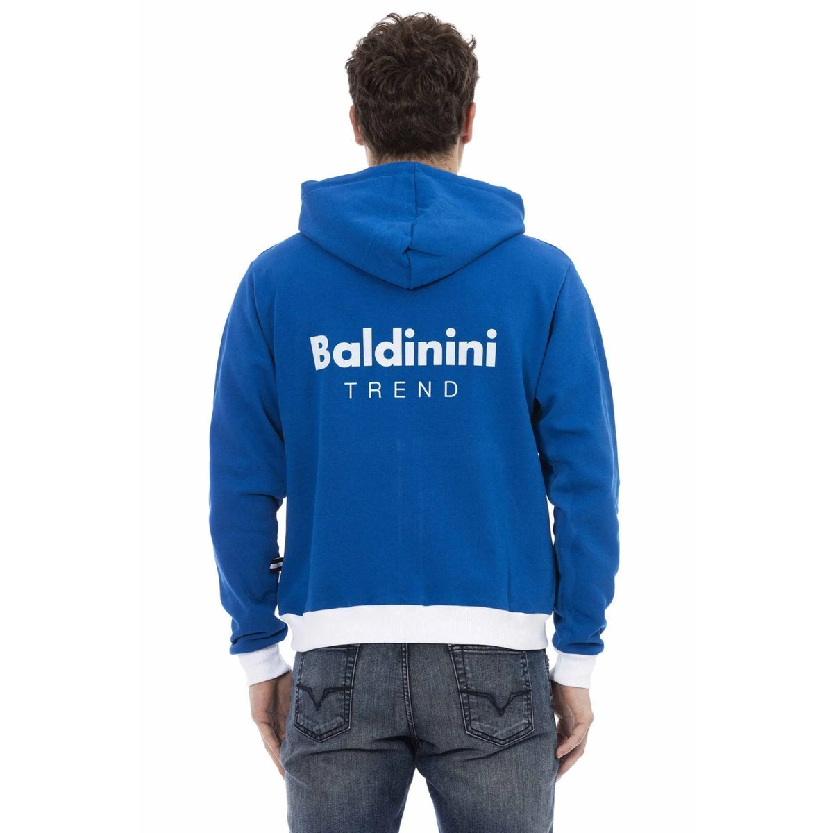 Men's Hoodie Baldinini Trend Full-Zip Kangaroo Pocket Navy – Hoodie | GUOCALI – view 3