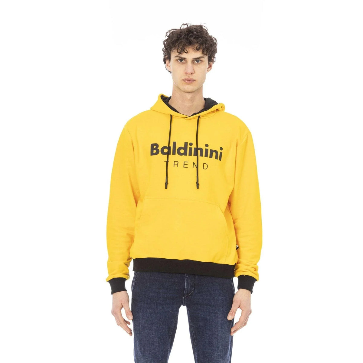 Men's Hoodie Baldinini Trend Logo Lettering Pullover Yellow – Hoodie | GUOCALI
