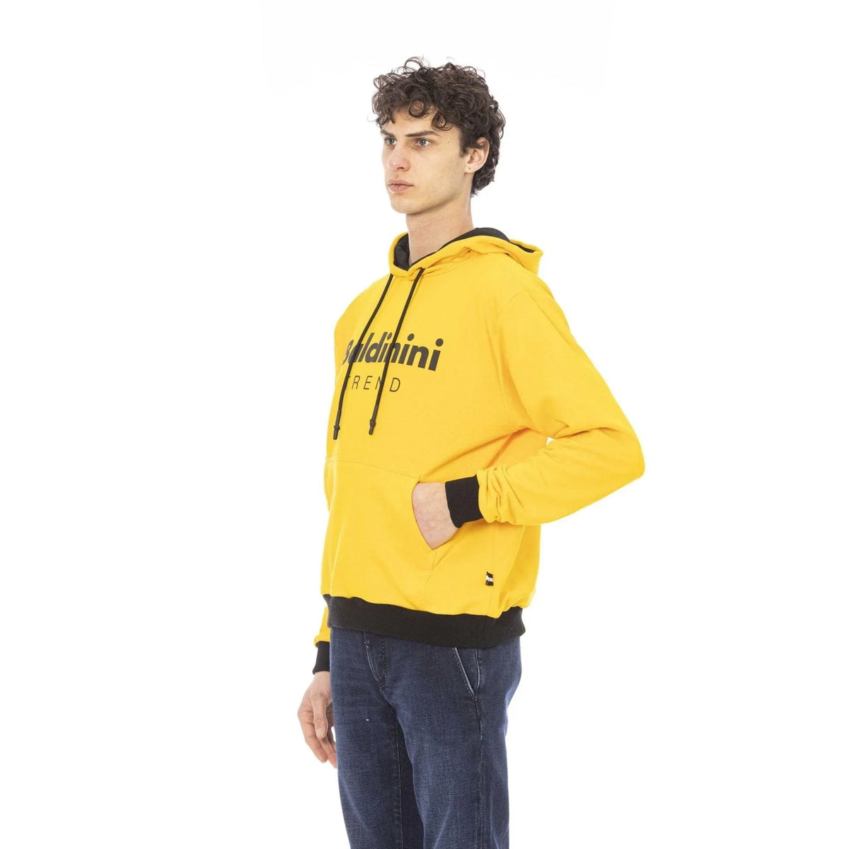 Men's Hoodie Baldinini Trend Logo Lettering Pullover Yellow – Hoodie | GUOCALI – view 2