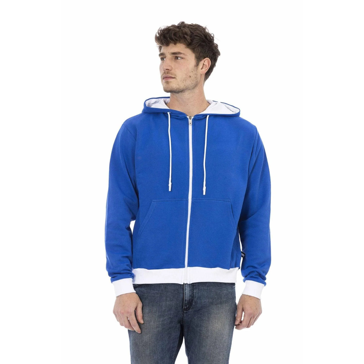 Men's Hoodie Baldinini Trend Zip-Up Solid Regular Fit Navy – Hoodie | GUOCALI
