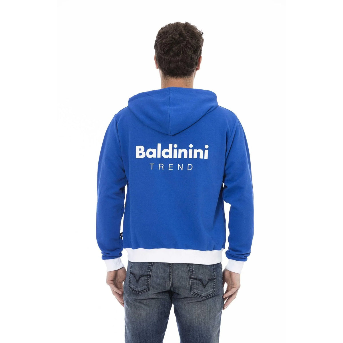 Men's Hoodie Baldinini Trend Zip-Up Solid Regular Fit Navy – Hoodie | GUOCALI – view 3