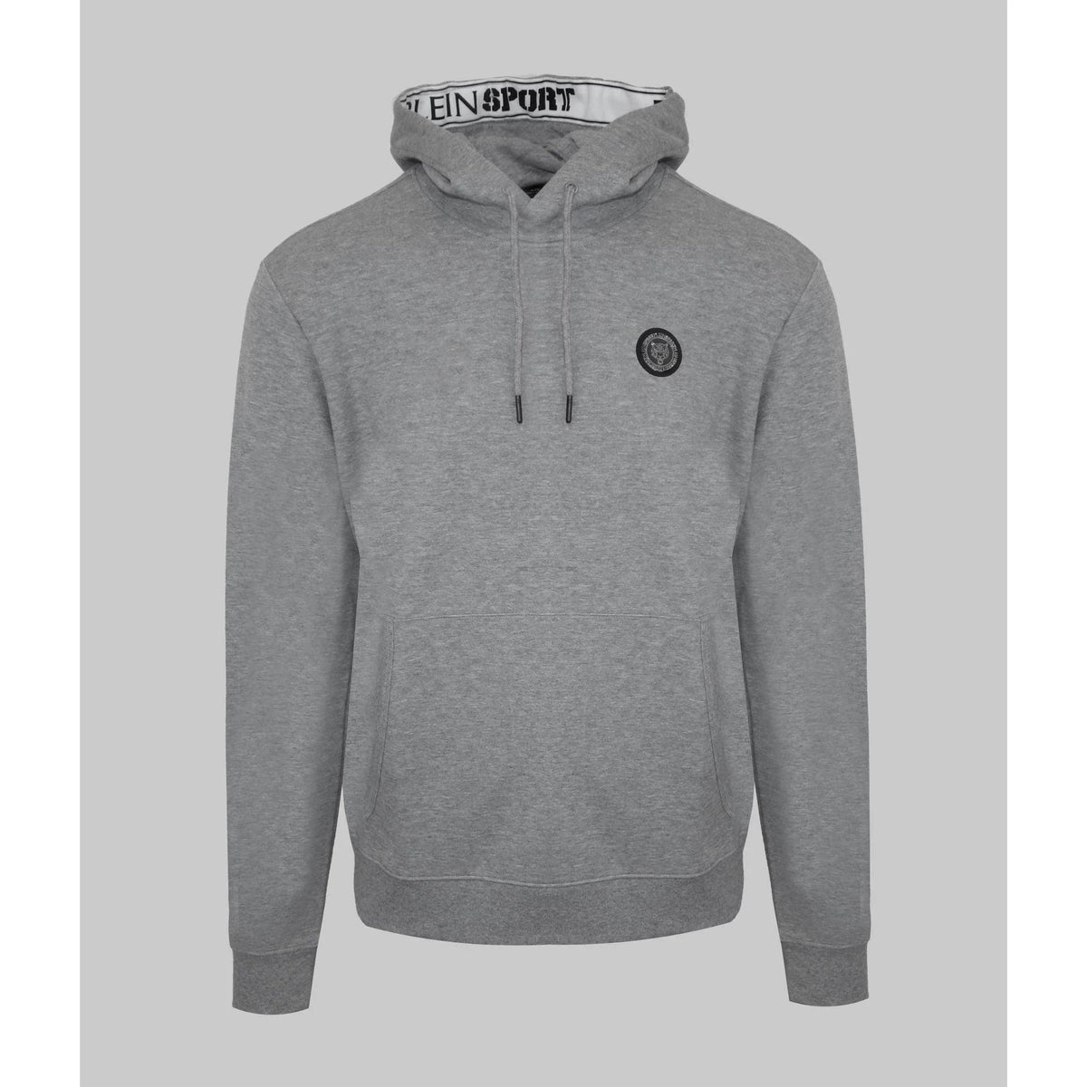 Men's hoodie Plein Sport Pullover Kangaroo Pocket Grey – main view