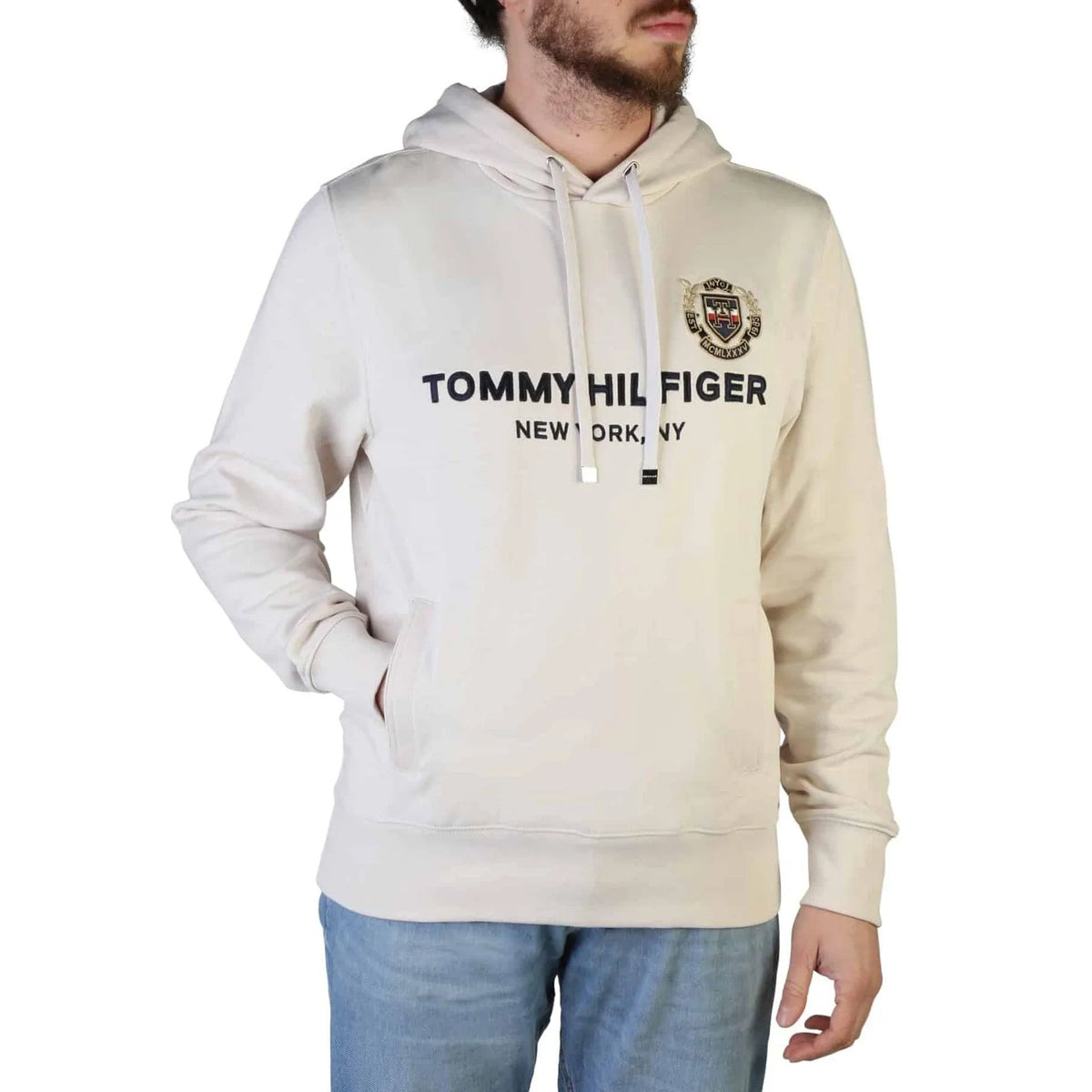 Men's hoodie Tommy Hilfiger Embroidered Logo Kangaroo Pocket – main view