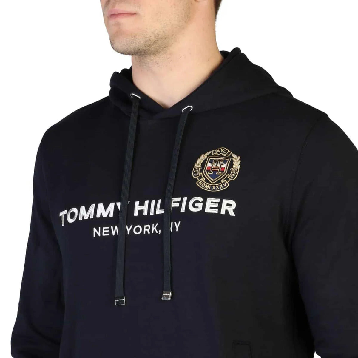 Men's hoodie Tommy Hilfiger Embroidered Logo Navy – view 3
