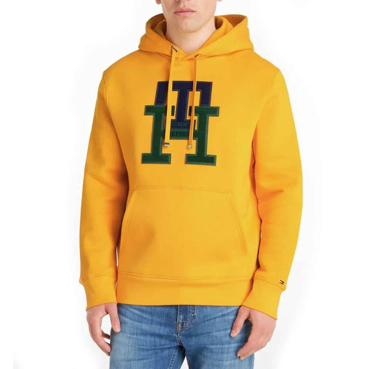 Men's hoodie Tommy Hilfiger Logo Kangaroo Pocket Yellow – main view