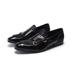 Men's Patent Leather Double Monk Strap Shoes – Monk Strap Shoes | GUOCALI – view 2