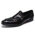 Men's Patent Leather Double Monk Strap Shoes – Monk Strap Shoes | GUOCALI – view 3