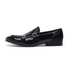 Men's Patent Leather Double Monk Strap Shoes – Monk Strap Shoes | GUOCALI – view 8