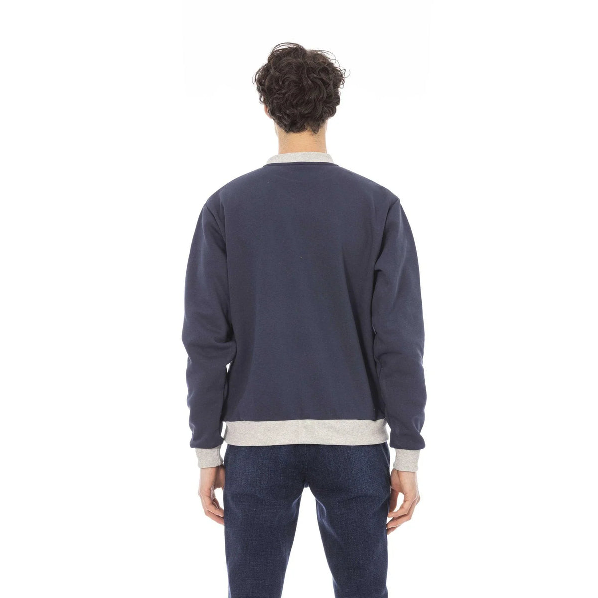 Men's Sweatshirt Baldinini Trend Logo Crew Neck Cotton Navy – Sweatshirt | GUOCALI – view 3