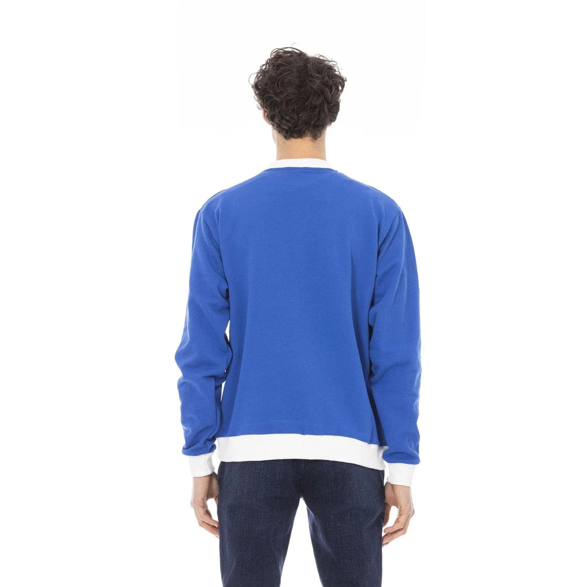 Men's sweatshirt Baldinini Trend Logo Round Neck Navy Blue – view 3