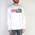 Men's sweatshirt Diesel Logo Round Neck Cotton White – main view