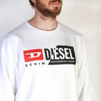 Men's sweatshirt Diesel Logo Round Neck Cotton White – view 3