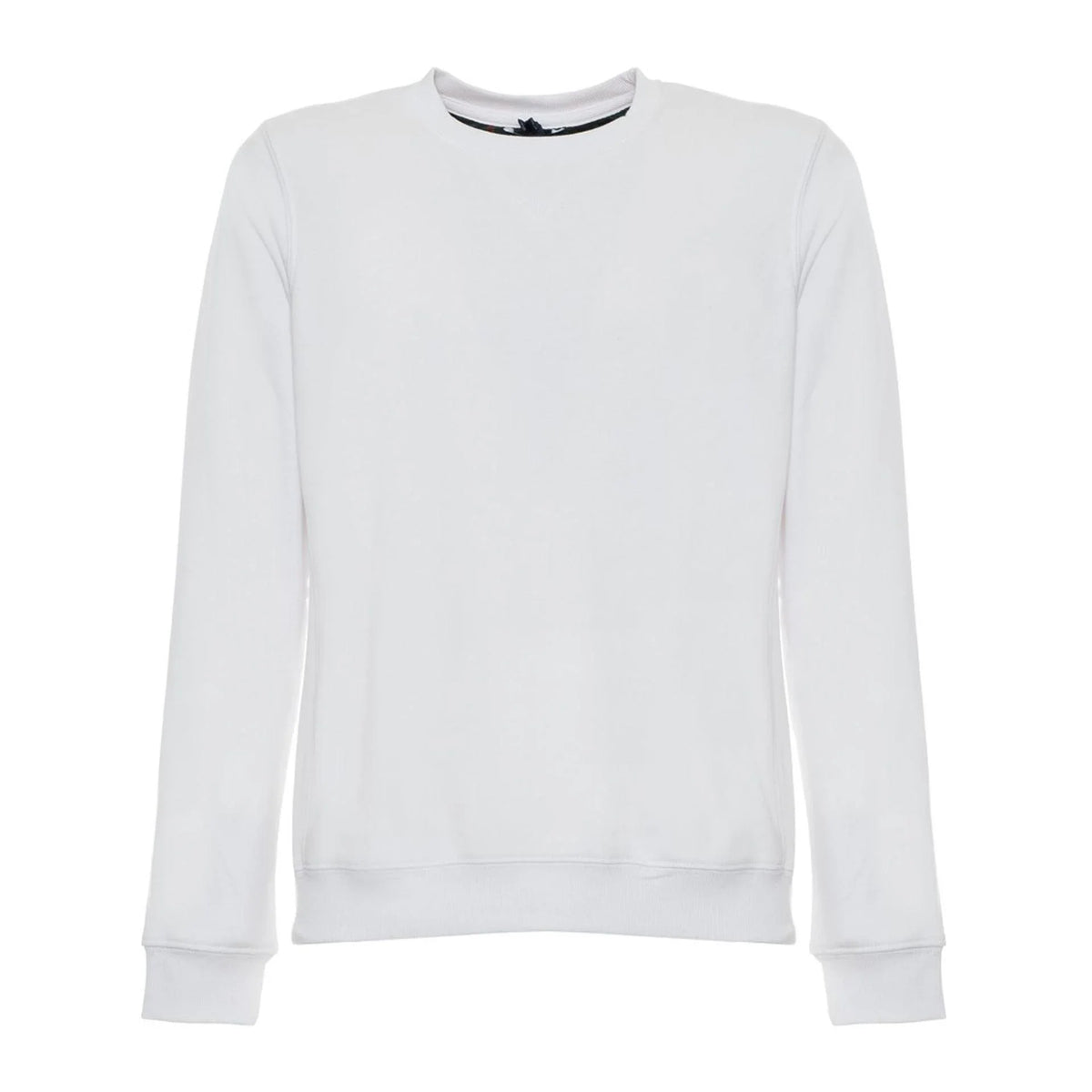 Men's sweatshirt Husky Solid Round Neck White – main view